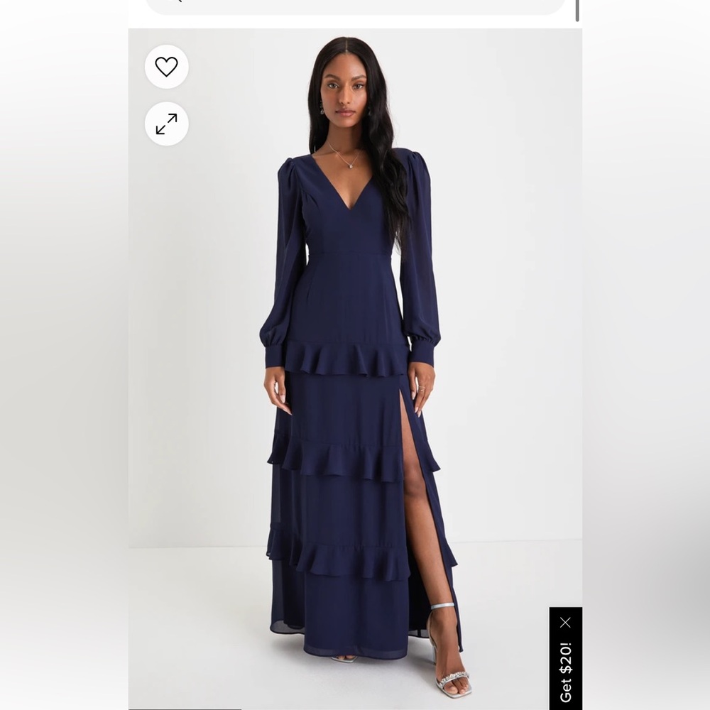 Lulus Gorgeous expression Navy Blue dress